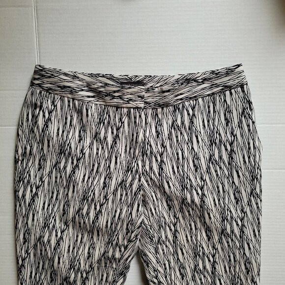 Vince Camuto pants white with black stripes stretch straight leg trousers small - Picture 9 of 12